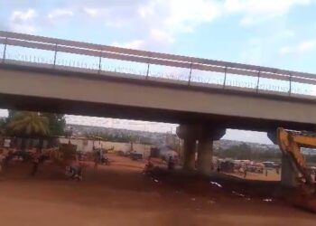 UROMI JUCTION, AGBOR LOOKS DIFFERENTLY AS THE FLYOVER NEARS COMPLETION